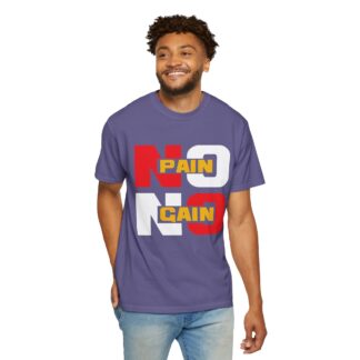 Stylish Motivational Quote T-shirt - No Pain No Gain Graphic Unisex Tee - Image 46
