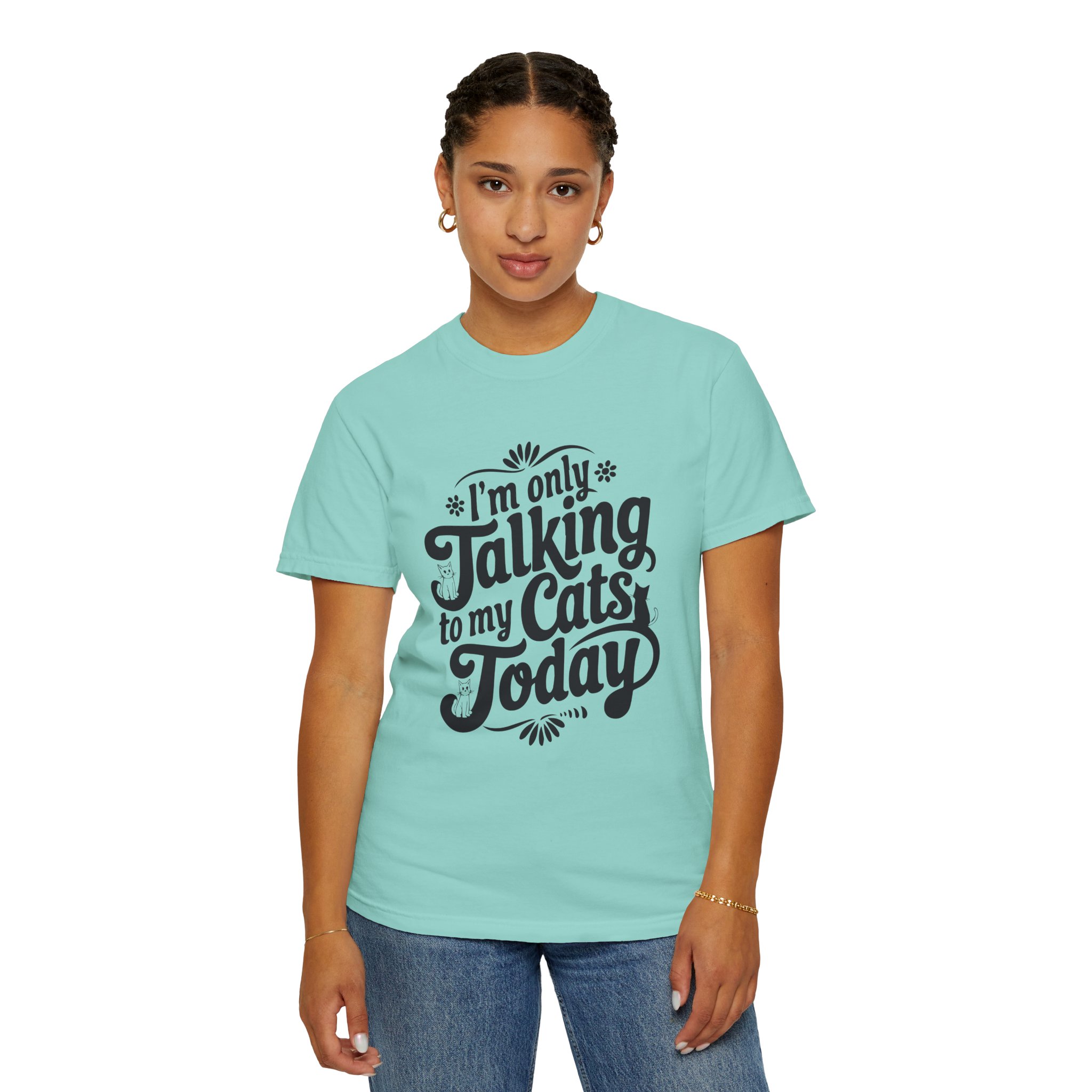 b2 - 5.8 - Talking to My Cats Today T-Shirt – Funny Cat Lover Graphic Tee for Introvert Humor & Cozy Pet Lover Vibes. - Image 28