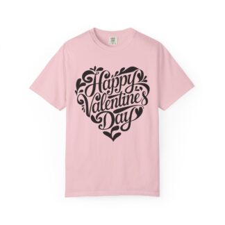 Happy Valentine’s Day Script Heart T-Shirt – Romantic Love Graphic Tee for Couples, Gift Giving & Festive Celebration. - Image 49