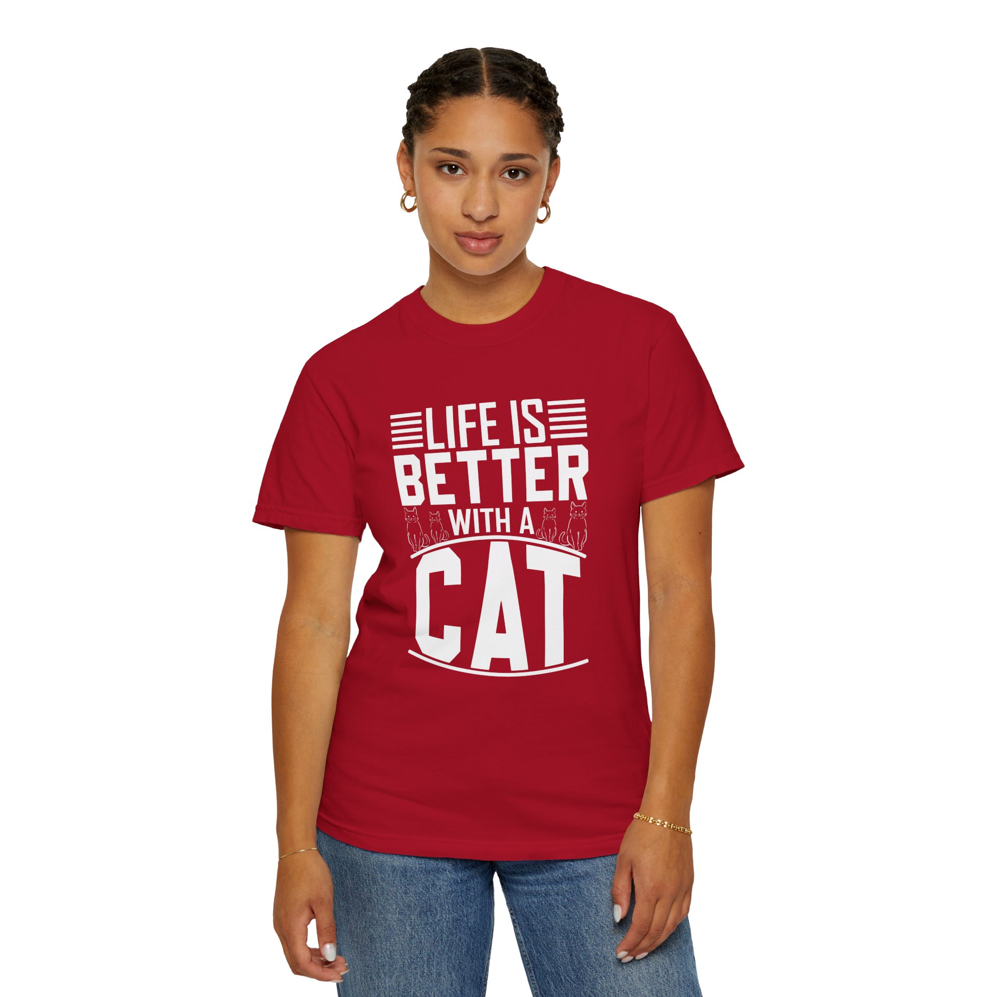 b2 - 5.19 - Life Is Better With a Cat T-Shirt – Cute Cat Lover Graphic Tee for Cozy Vibes & Everyday Happiness. - Image 52