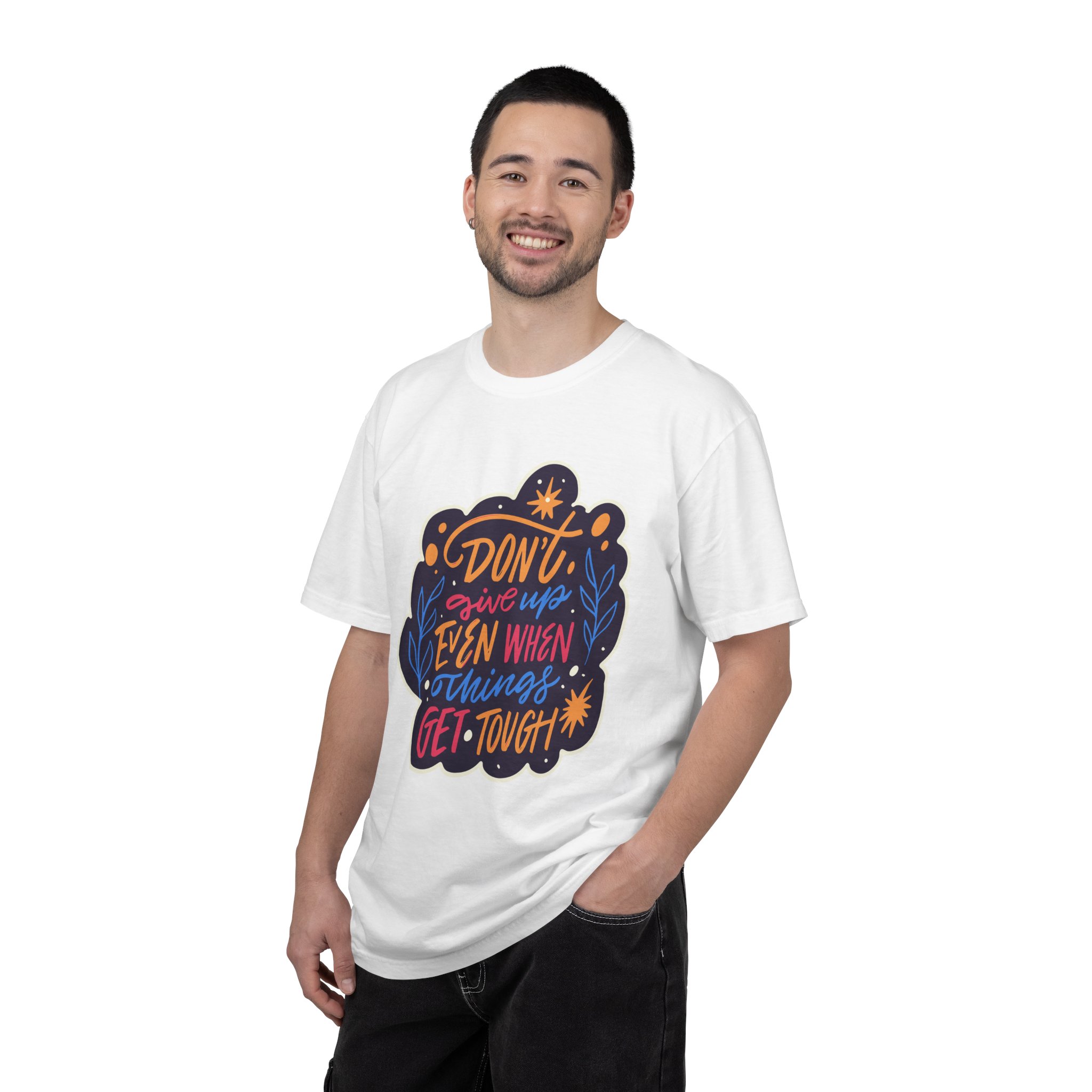 Don't Give Up T-Shirt – Inspirational Motivational Quote Graphic Tee for Positivity, Strength & Determination. - Image 2