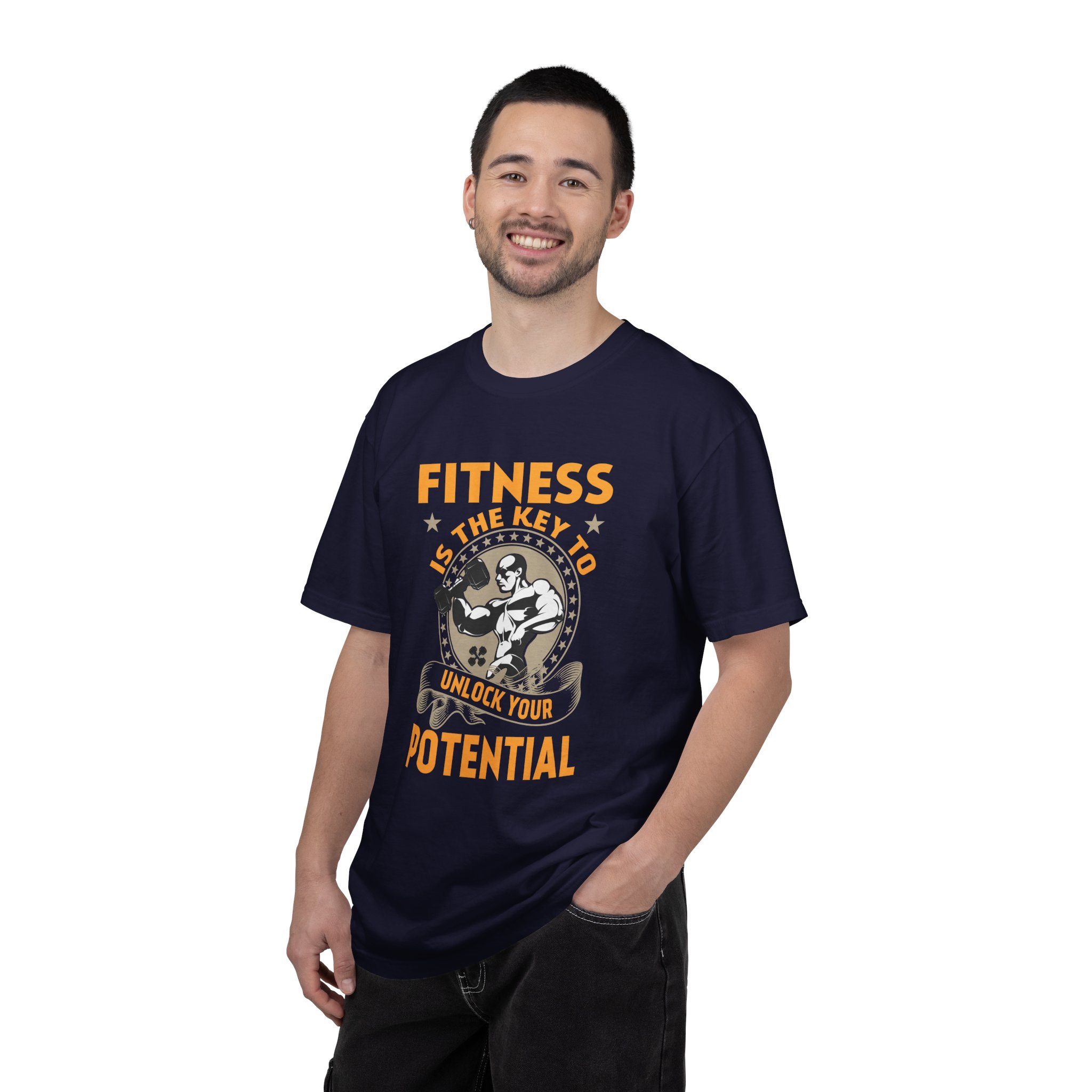 Fitness Is the Key to Unlock Your Potential T-Shirt – Motivational Gym Graphic Tee for Athletes, Strength & Peak Performance. - Image 26