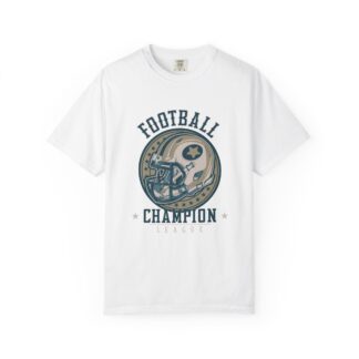 Football Champion T-Shirt, Unisex Garment-Dyed Tee for Sports Fans, Vintage Sports Apparel, Gift for Football Lovers, Casual Wear.