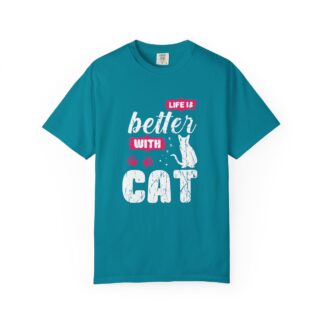 b2 - 5.17 - Life Is Better with Cat T-Shirt – Funny Cat Lover Graphic Tee for Cozy Vibes & Everyday Happiness.
