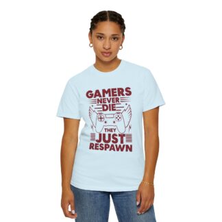 Retro Gaming Tshirt: Classic Arcade - Gamers Never Die They Just Respawn Unisex Tee - Image 4