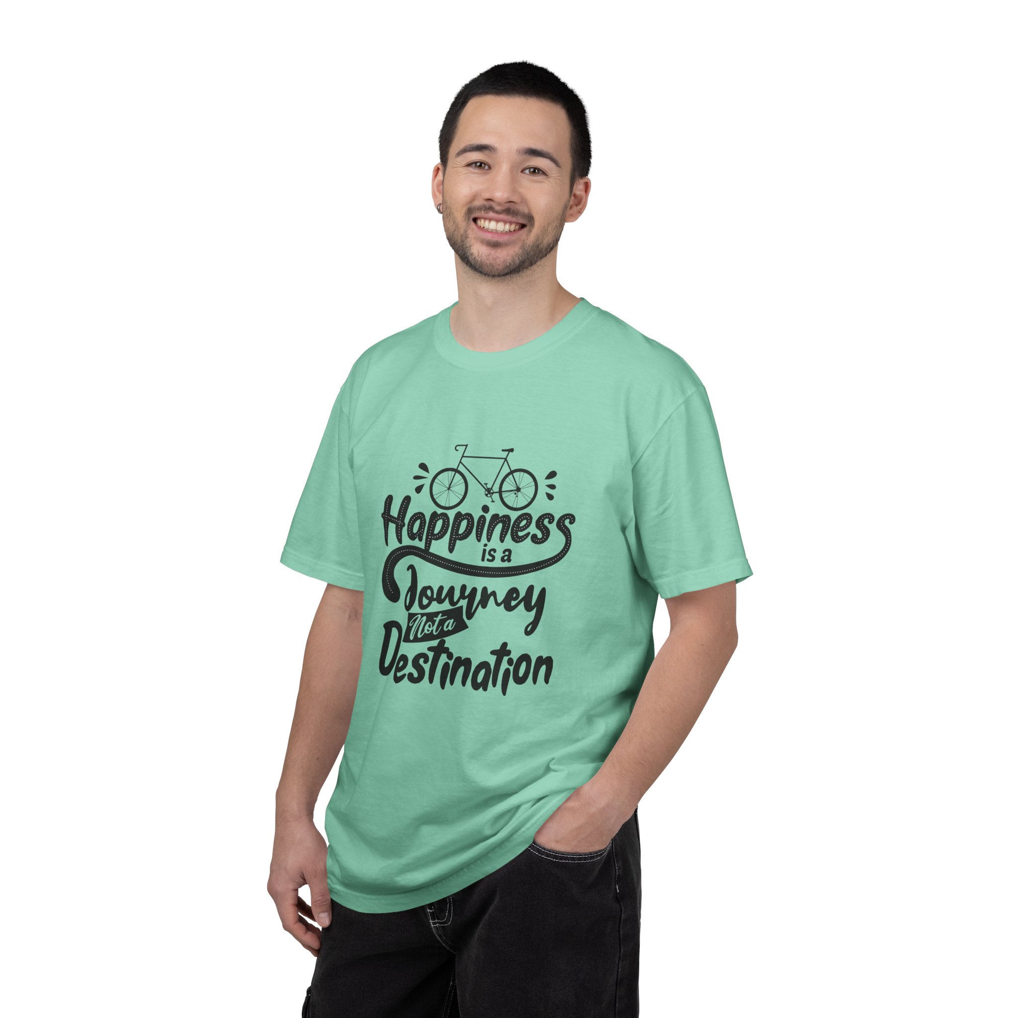 Inspirational T-Shirt, Happiness Journey Tee, Bike Lovers Gift, Casual Wear, Motivational Apparel, Adventure Clothing. - Image 34