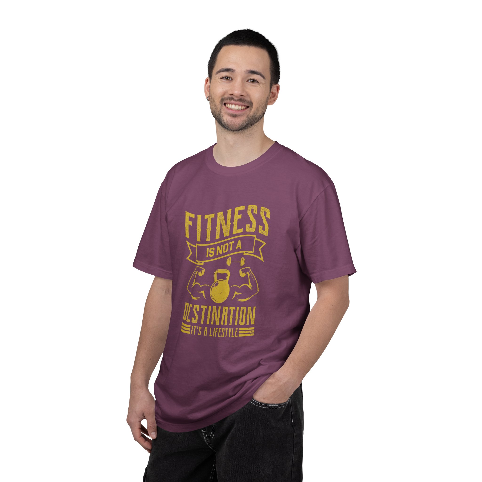 b2 - 6.1 - Fitness Is Not a Destination T-Shirt – Motivational Gym Graphic Tee with Kettlebell Design for Strength, Progress & Healthy Lifestyle. - Image 42