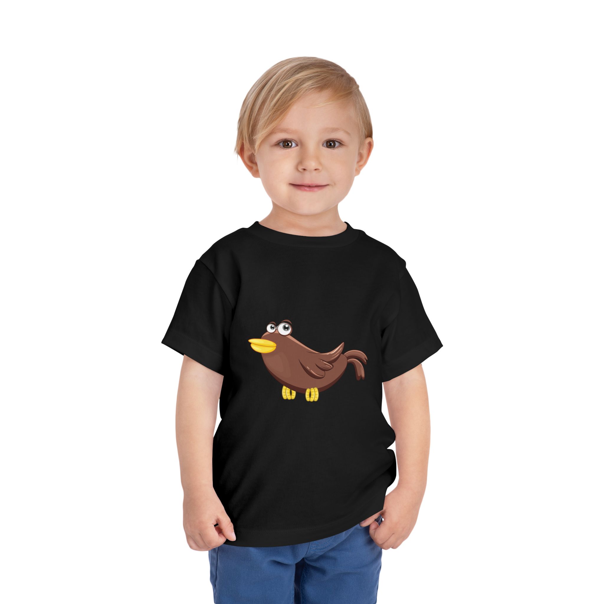 Cute Cartoon Brown Bird Toddler T-Shirt – Adorable Bird Graphic Tee for Kids, Boys & Girls. - Image 11
