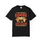 Funny gaming t-shirt with Just Kidding design