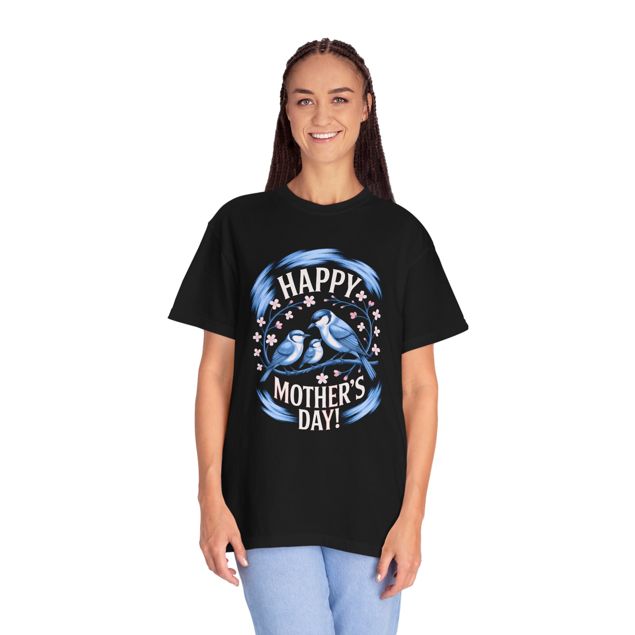 Happy Mother's Day Unisex T-Shirt, Garment-Dyed Tee, Gift for Mom, Spring Fashion, Bird Design Shirt, Casual Wear, Unique Gift Idea. - Image 35