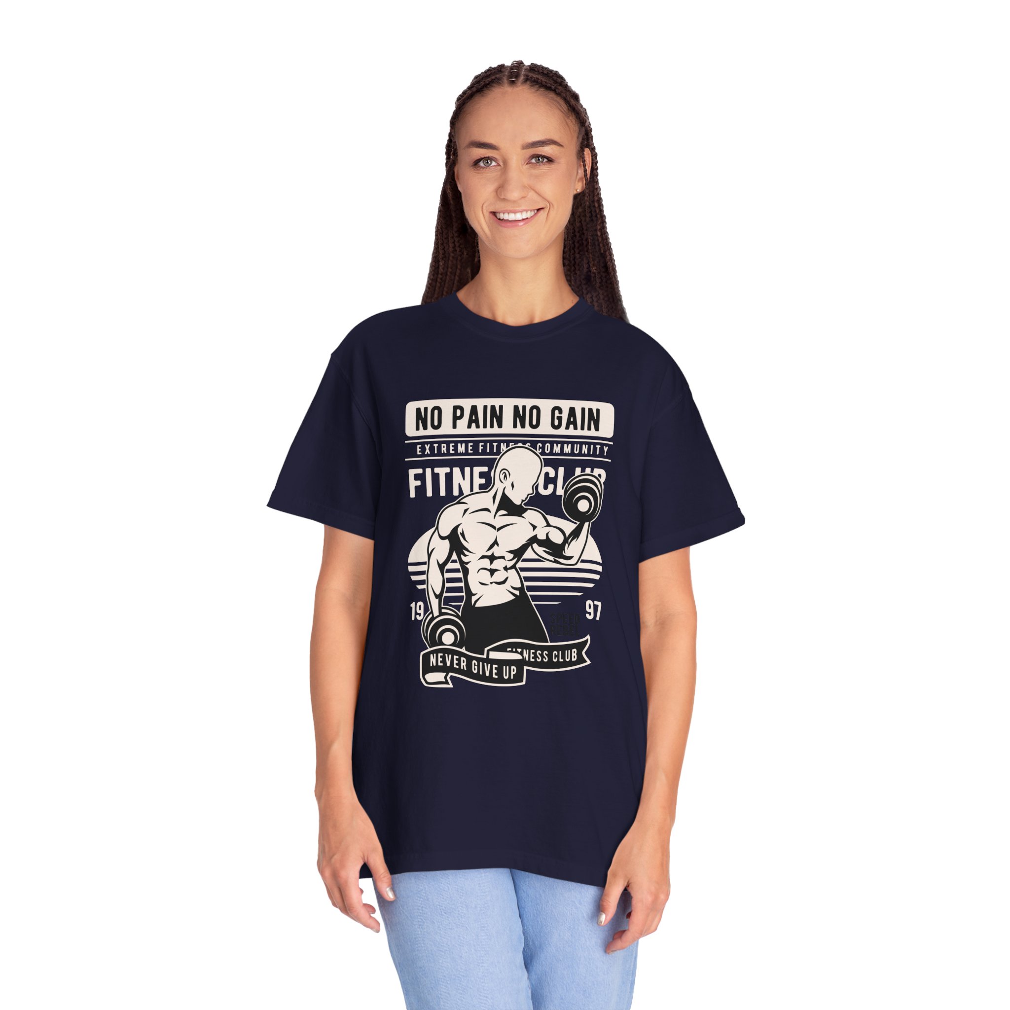 Fitness Motivation T-Shirt, Workout Tee, Gym Gear, Gift for Lifters, Unisex Casual Top, No Pain No Gain Design. - Image 3