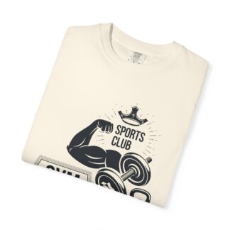 Gym Sports Club Workout T-Shirt – Dumbbells & Kettlebell Graphic Tee for Strength Training & Active Fitness Style. - Image 7