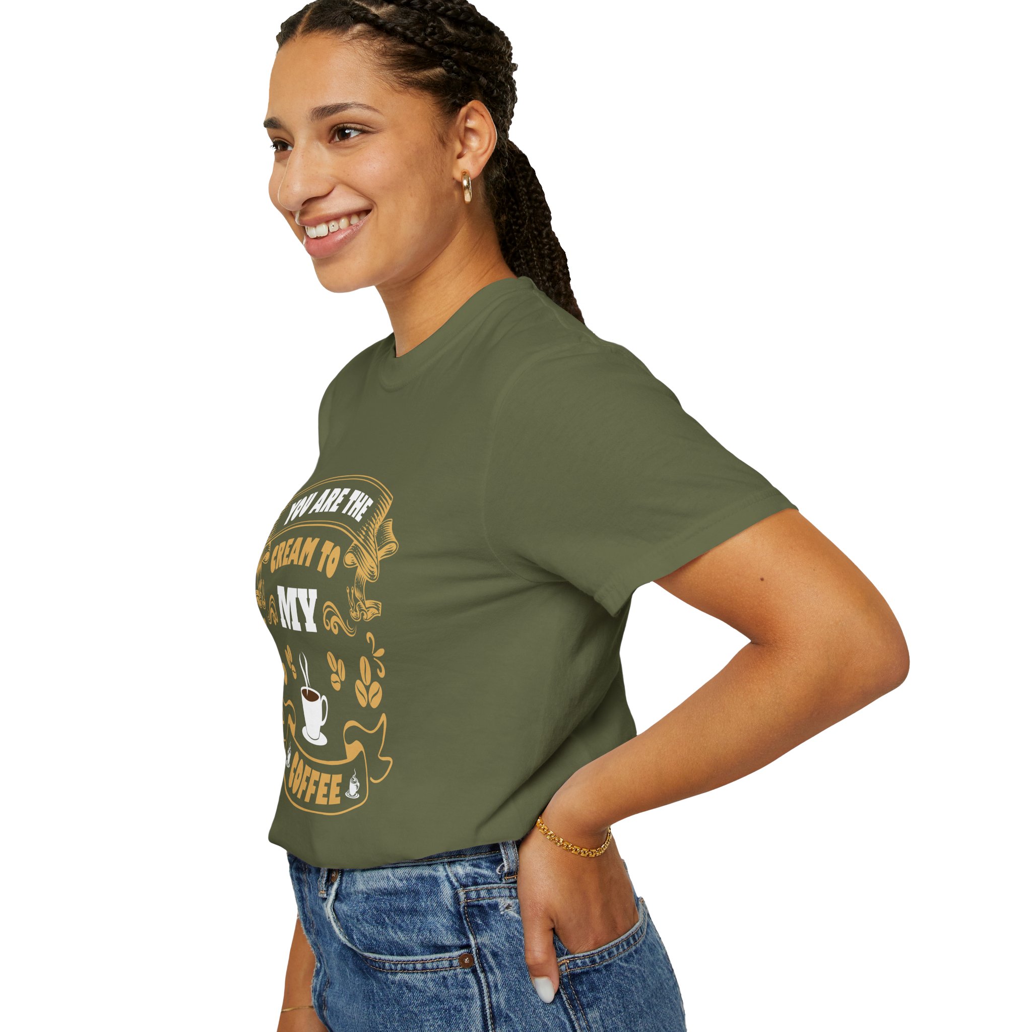 You Are the Cream to My Coffee T-Shirt – Vintage Coffee Lover Graphic Tee for Cute Romantic Vibes. - Image 21