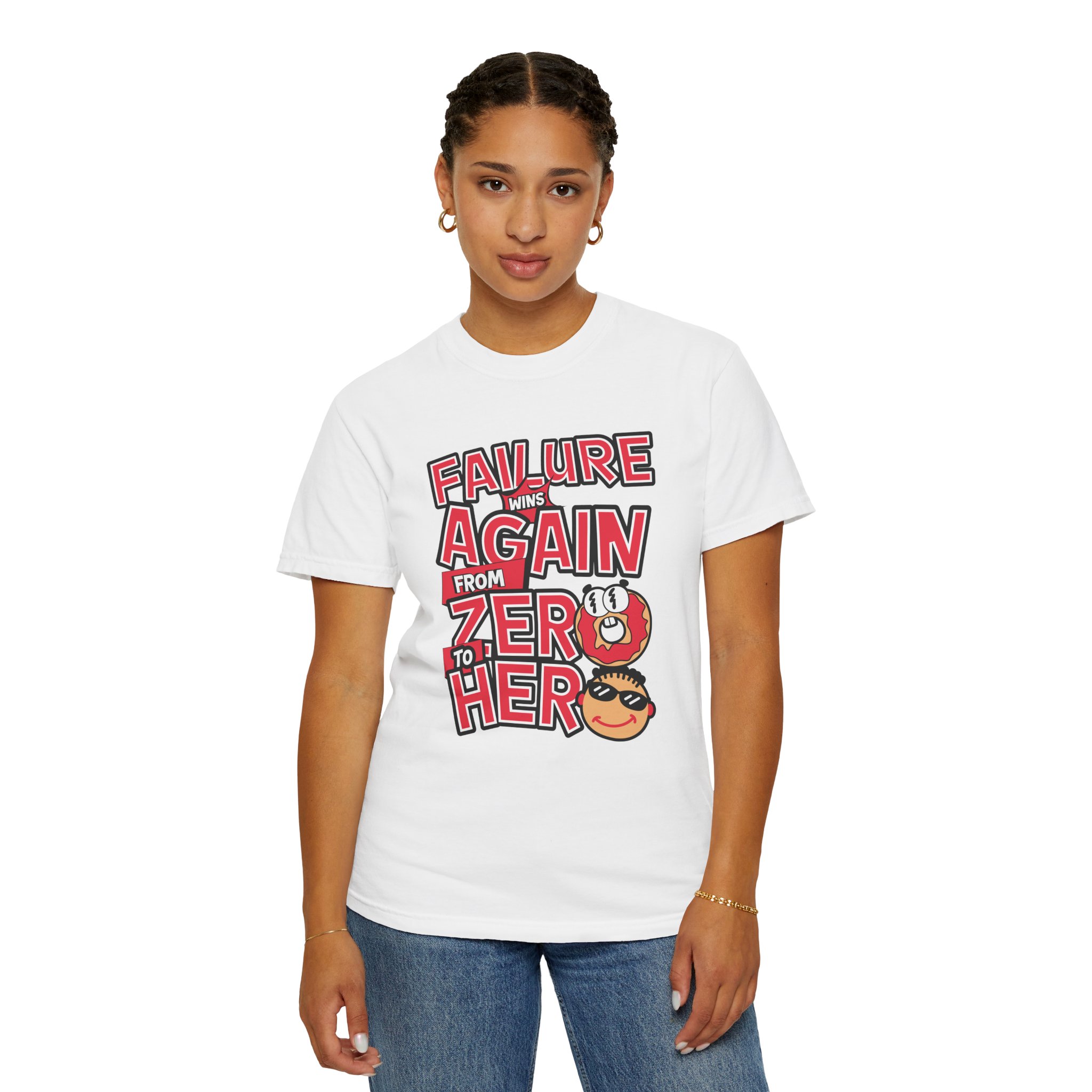 b2 - 2.3 - From Failure Again to Hero T-Shirt – Motivational Graphic Tee for Growth, Resilience & Success Mindset. - Image 4