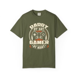 Gamer dad t-shirt - Fun Tee for Dads - Daddy by Day Gamer by Night T-Shirt - Image 9