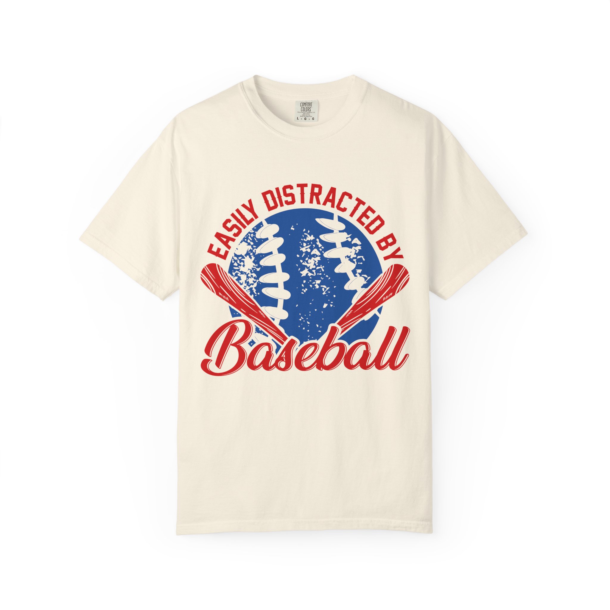Unisex Baseball T-Shirt - Easily Distracted by Baseball, Sporty Tee, Gift for Baseball Lovers, Summer Wear, Casual Apparel.