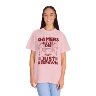 Retro Gaming Tshirt: Classic Arcade - Gamers Never Die They Just Respawn Unisex Tee - Image 51