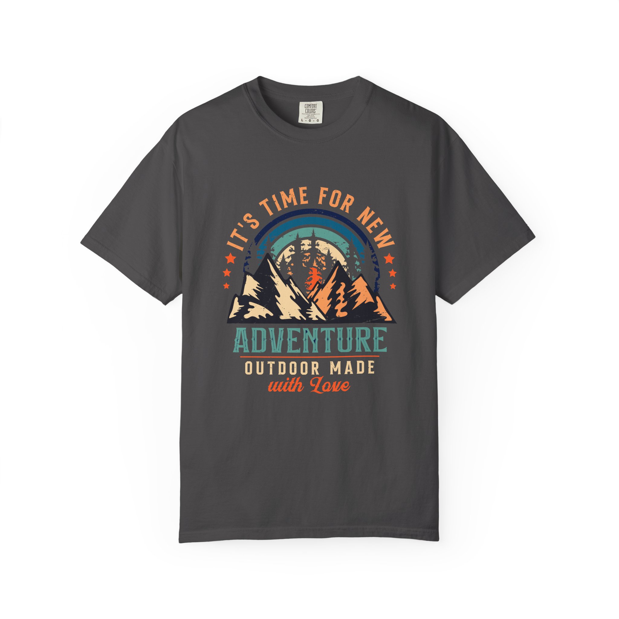 Adventure Awaits Unisex Garment-Dyed T-shirt, Perfect for Outdoor Lovers, Casual Wear, Vacation, Gifts for Adventurers. - Image 17
