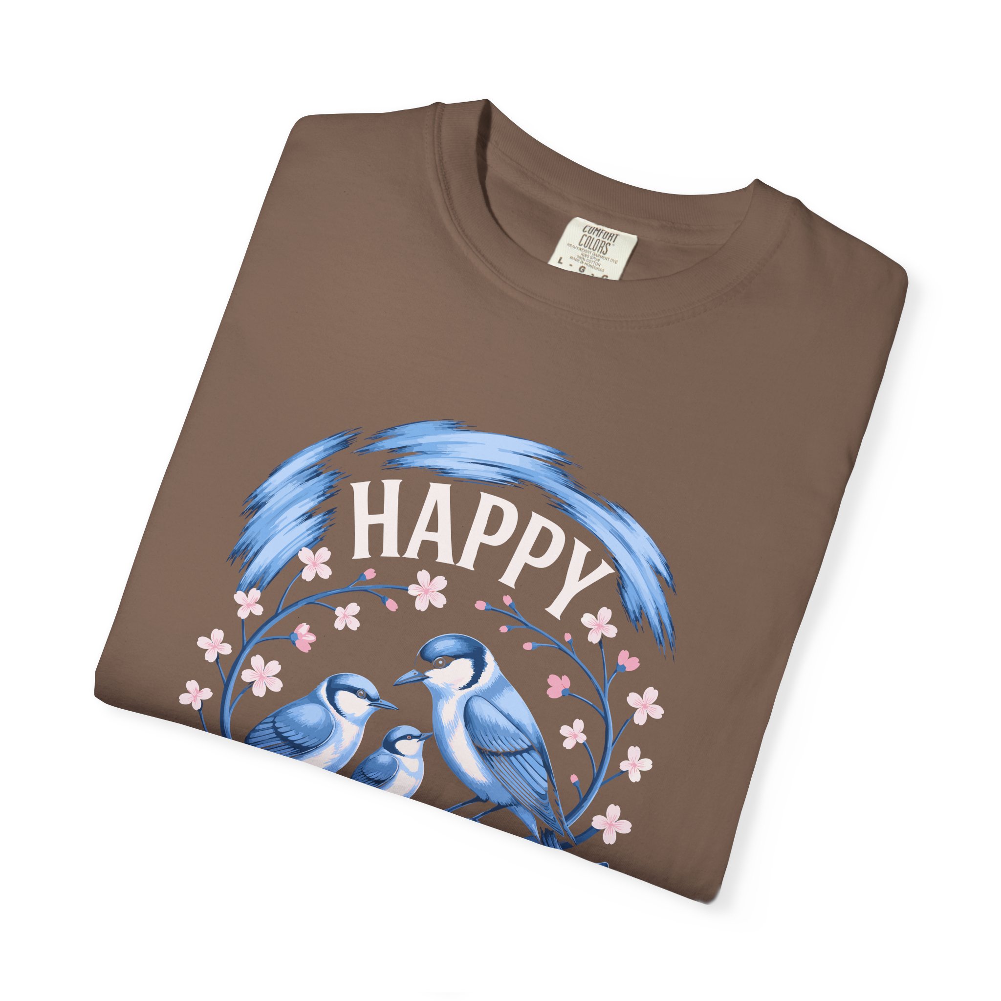 Happy Mother's Day Unisex T-Shirt, Garment-Dyed Tee, Gift for Mom, Spring Fashion, Bird Design Shirt, Casual Wear, Unique Gift Idea. - Image 15