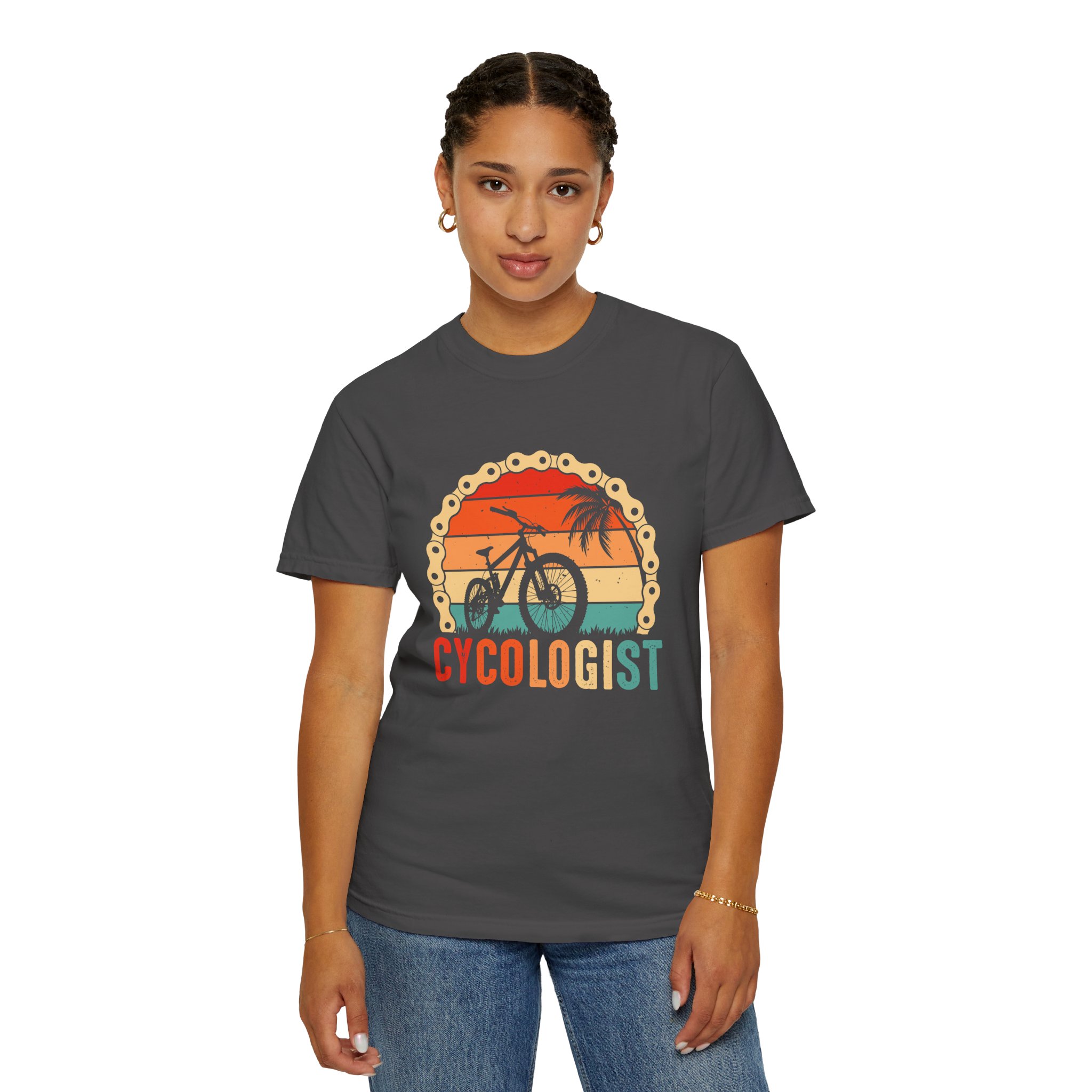 Cyclologist Garment-Dyed T-Shirt, Perfect Gift for Cyclists, Casual Wear, Outdoor Enthusiasts, Summer Apparel, Bike Lover Gift. - Image 28