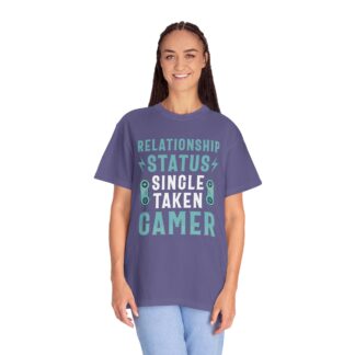 Gamer Graphic Tee for Gamers with Humor | EarnestlilyRelationship Status: Single Taken Gamer Unisex Tee - Image 43