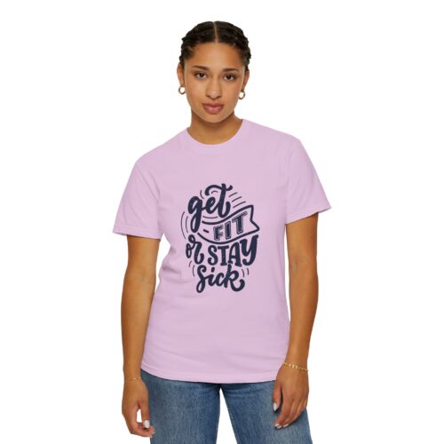 Motivational quotes tshirt Workout Tee - Get Fit or Stay Sick Unisex Tee - Image 36