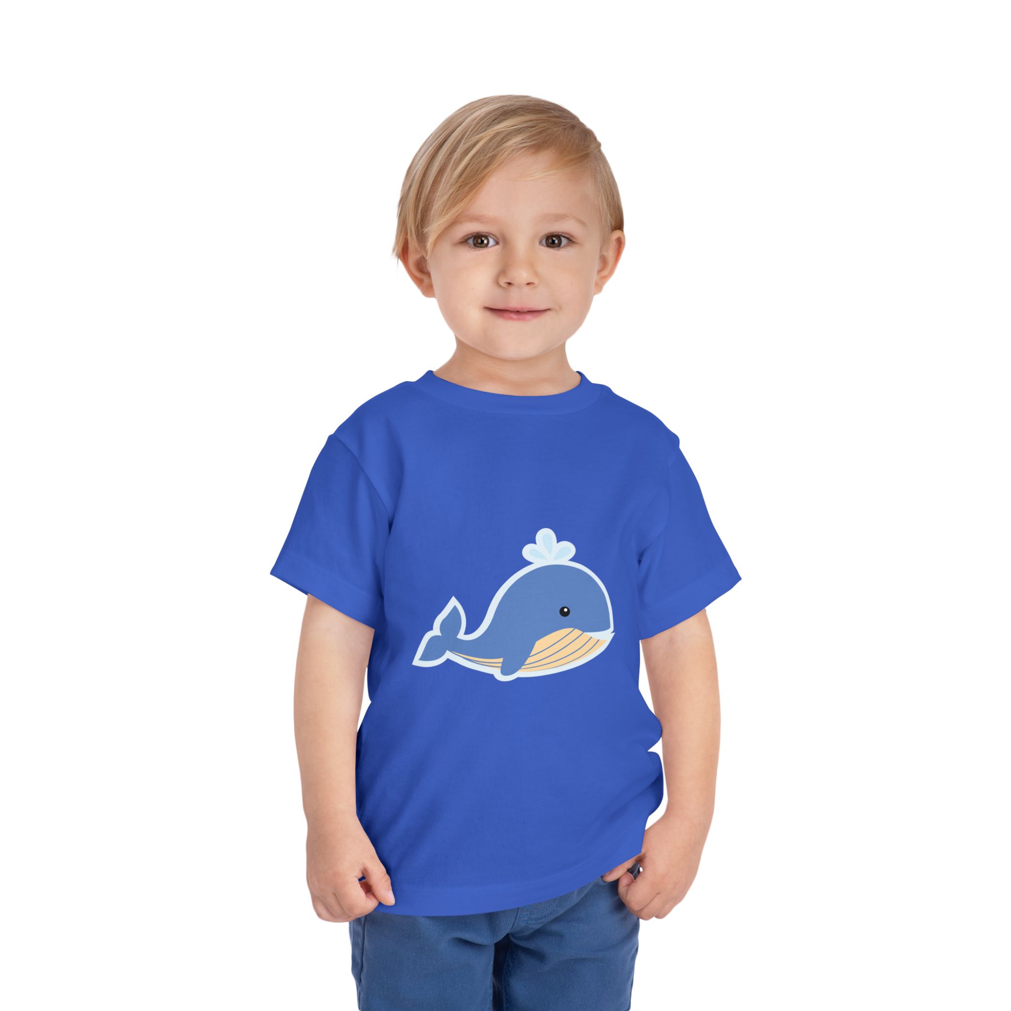 Cute Blue Whale Toddler T-Shirt – Cartoon Ocean Animal Graphic Tee for Kids, Boys & Girls. - Image 15