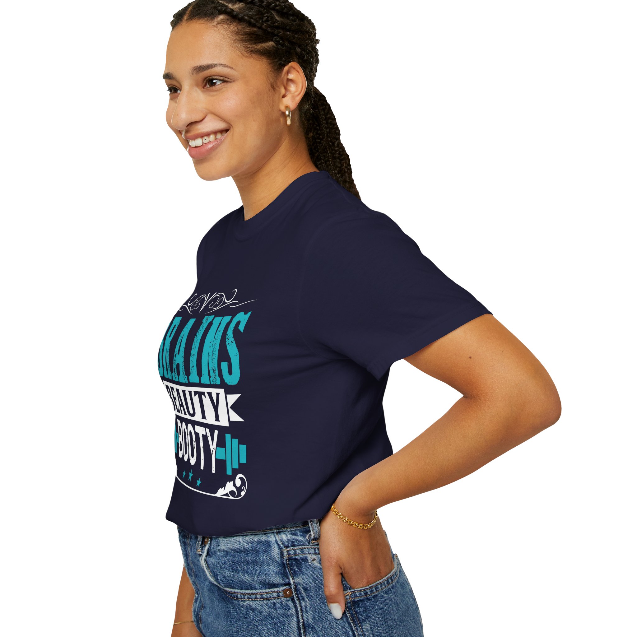 b2 - 6.12 - Brains Beauty Booty T-Shirt – Motivational Fitness Graphic Tee for Confidence, Strength & Empowered Style. - Image 29