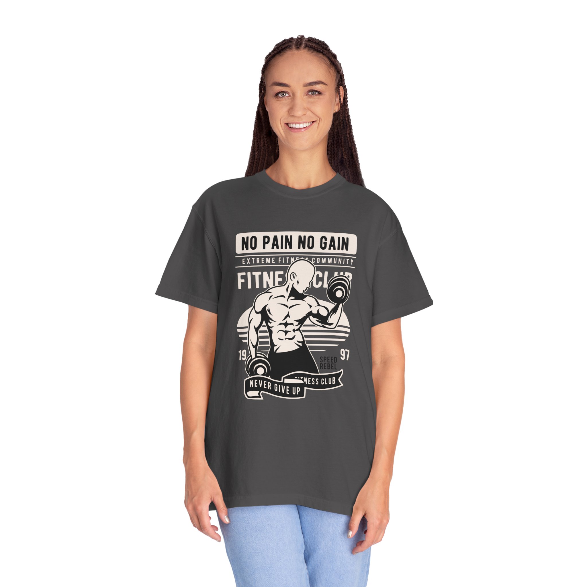 Fitness Motivation T-Shirt, Workout Tee, Gym Gear, Gift for Lifters, Unisex Casual Top, No Pain No Gain Design. - Image 17