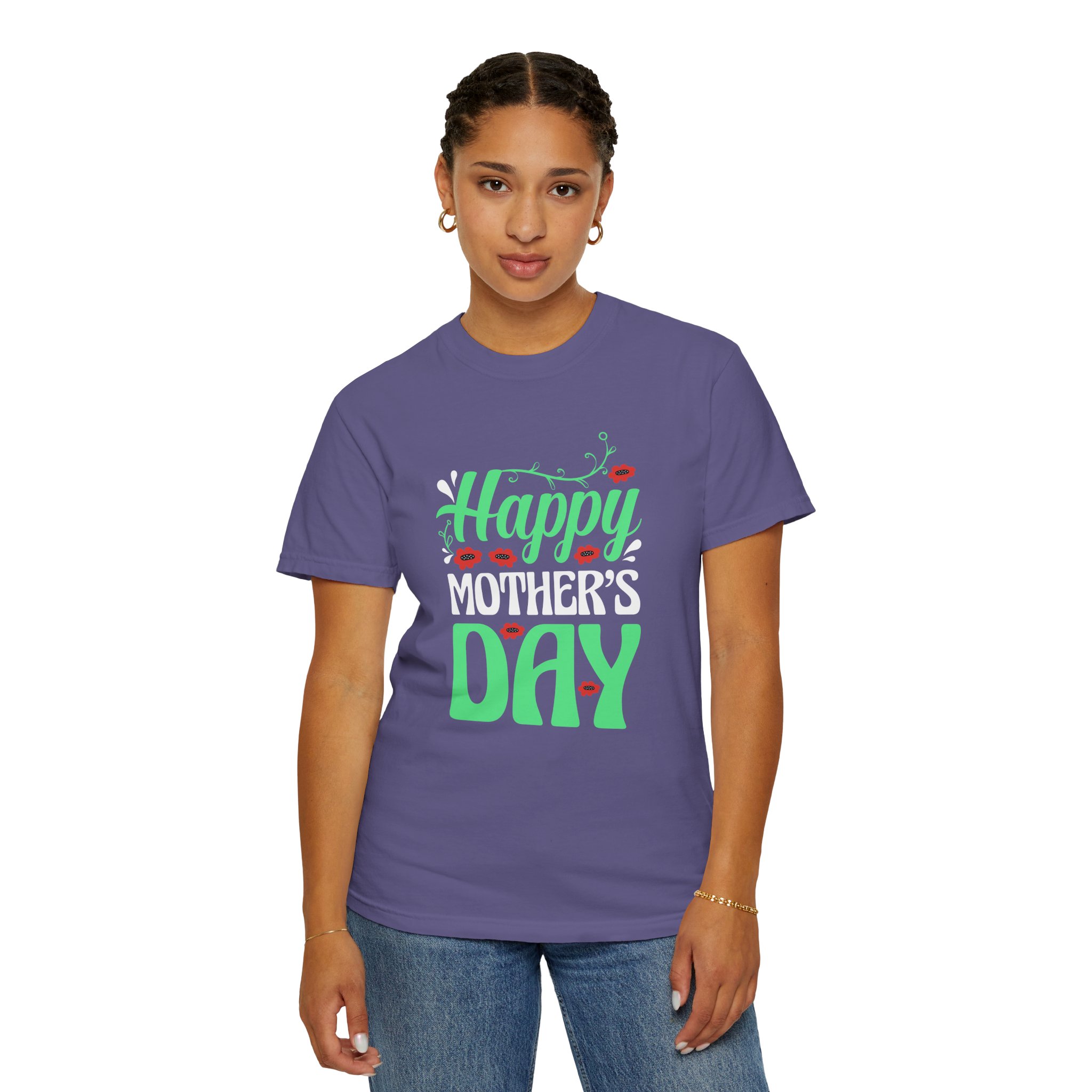 Happy Mother’s Day Festive Floral T-Shirt – Cute Love Graphic Tee for Moms, Perfect Gift Giving & Celebration Wear. - Image 44
