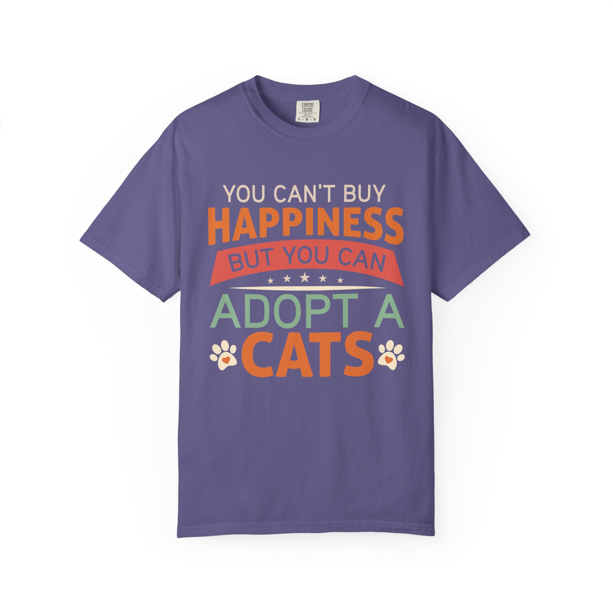 b2 - 5.16 - You Can’t Buy Happiness But You Can Adopt a Cat T-Shirt – Rescue Cat Lover Graphic Tee for Adoption Awareness & Heartwarming Pet Vibes. - Image 33