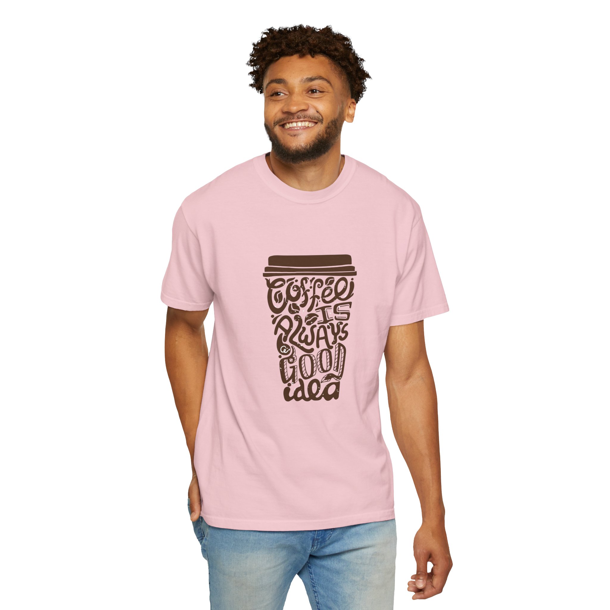 Coffee Lovers Unisex T-shirt - Soft Garment-Dyed Tee, Perfect for Everyday Wear, Coffee-Themed Gift, Unique Graphic Tee. - Image 46