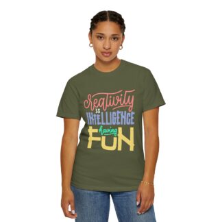 Bold Inspirational T-Shirt: Embrace Creativity - Creativity Is Intelligence Having Fun Unisex Tee - Image 12
