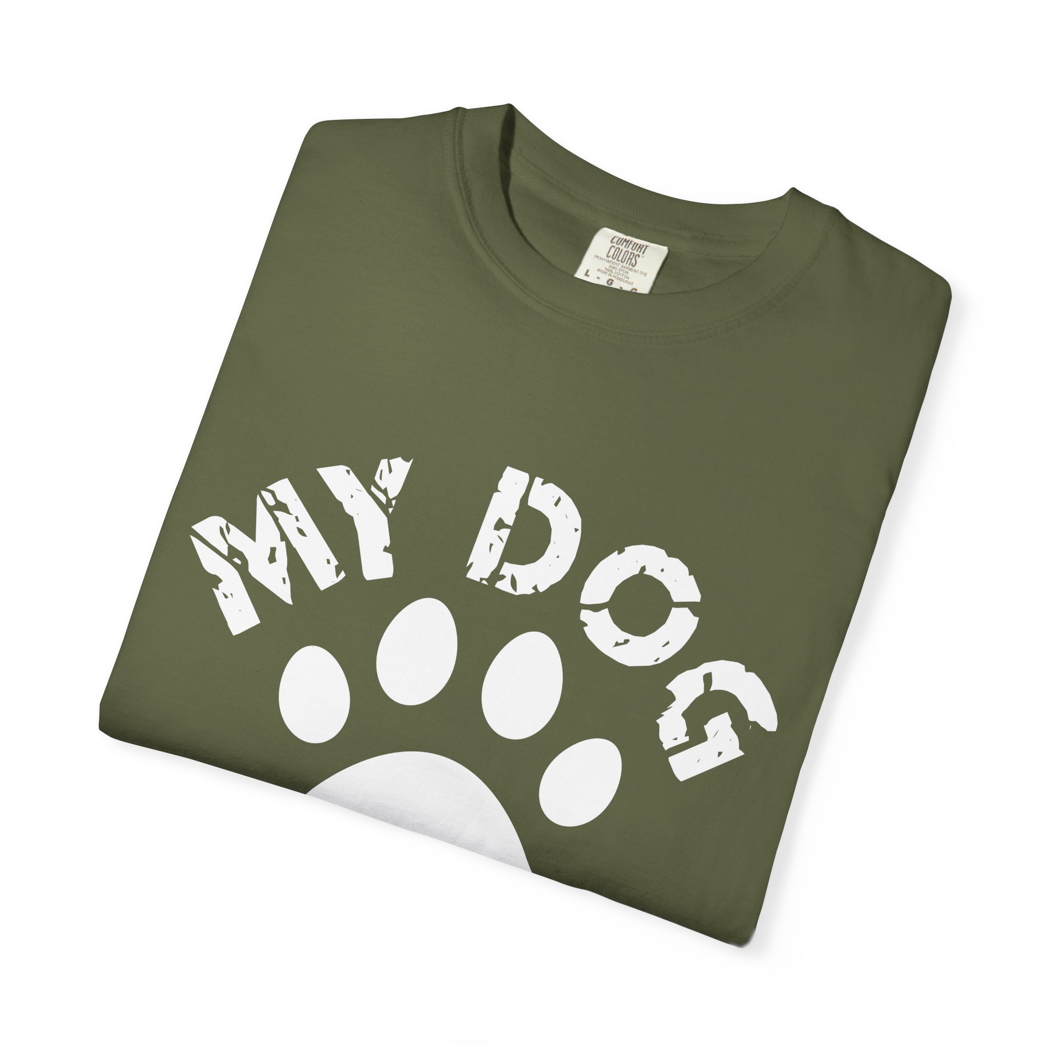 Dog Lover T-Shirt — "My Dog Is My Better Half" Paw Print Tee. - Image 15