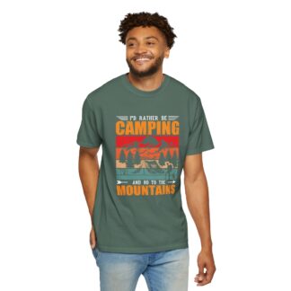 “I’d Rather Be Camping and Go to the Mountains” T-Shirt – Retro Outdoor Graphic Tee for Nature Lovers, Fun Adventure Wear & Perfect Gift Giving. - Image 22