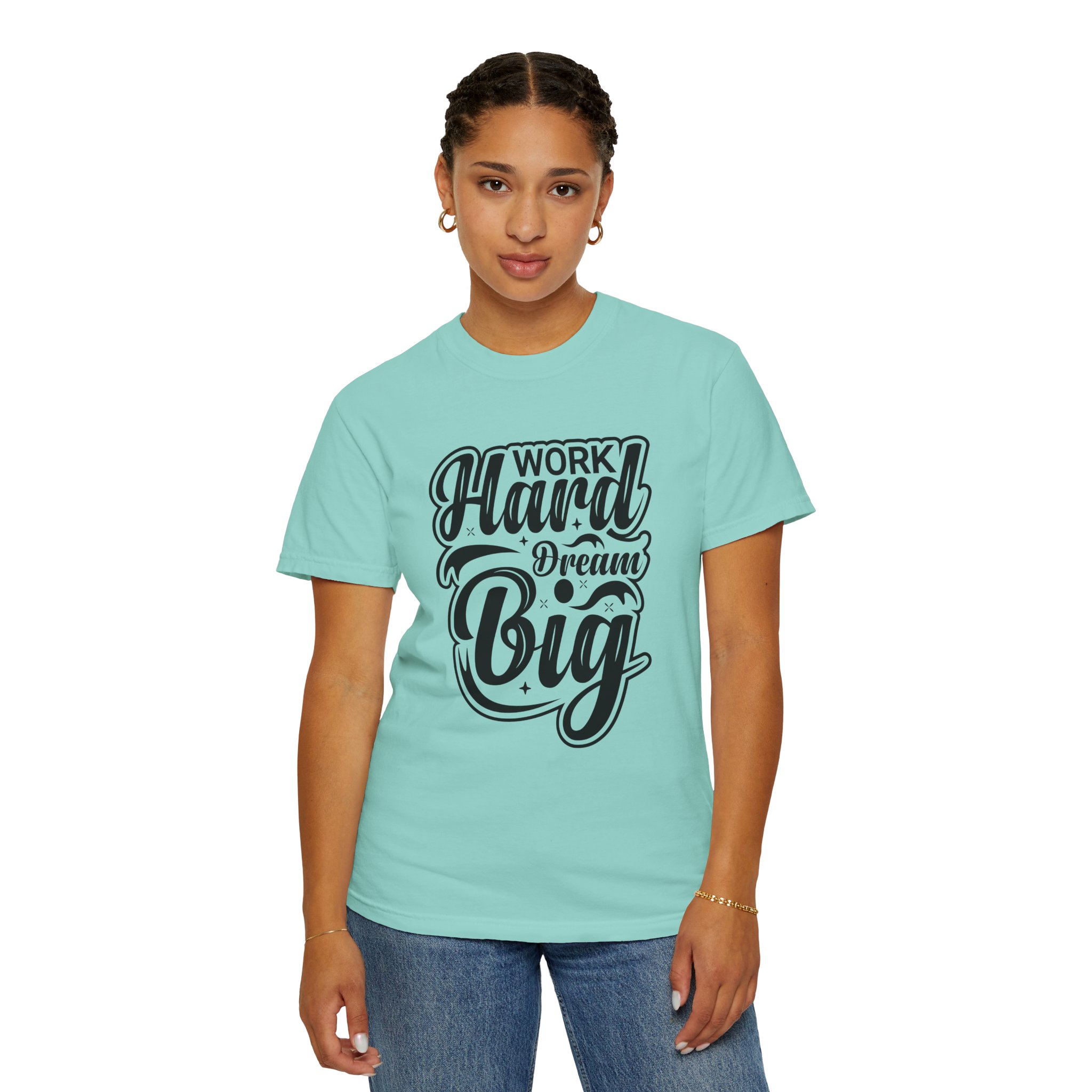 Motivational T-Shirt - Work Hard Dream Big - Unisex Tee for Inspiration, Casual Wear, Gift, Fitness, Entrepreneurs. - Image 36