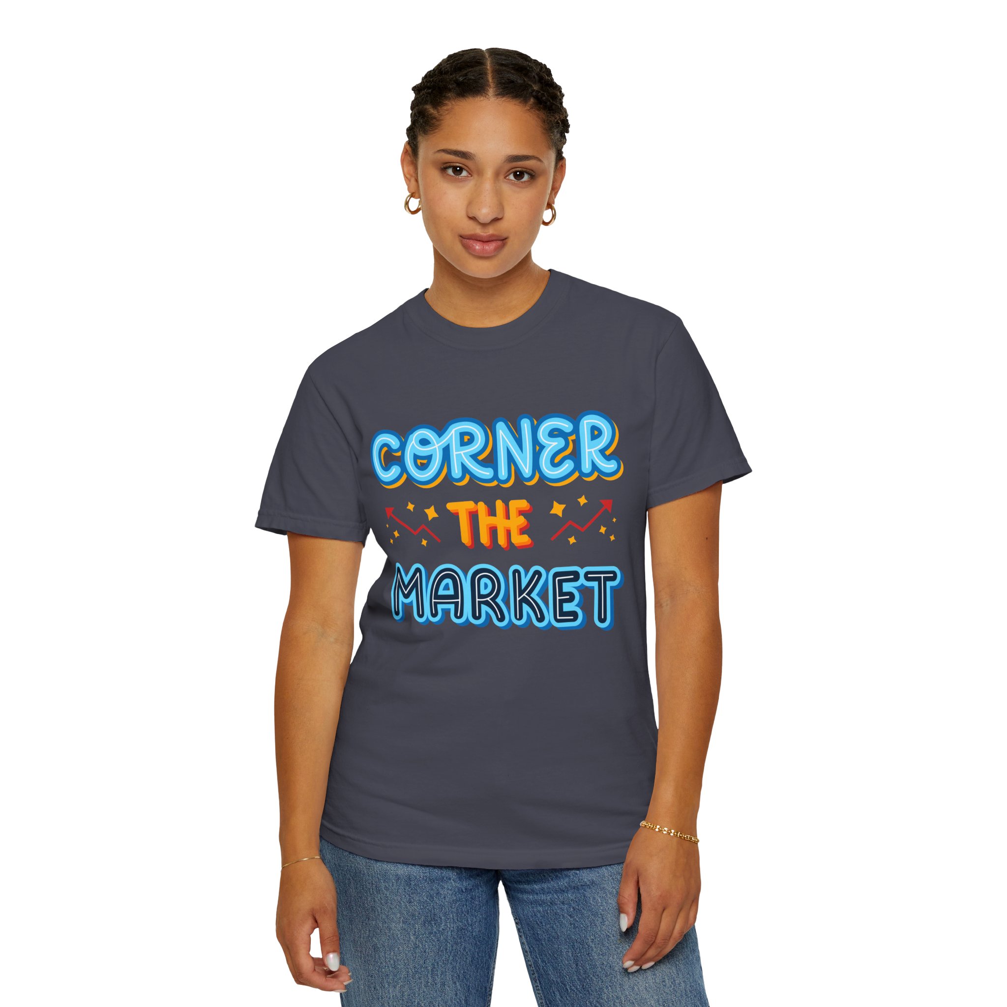b2 - 2.8c - Corner the Market T-Shirt – Retro Neon Graphic Tee for Ambition, Hustle & Bold Business Vibes. - Image 36