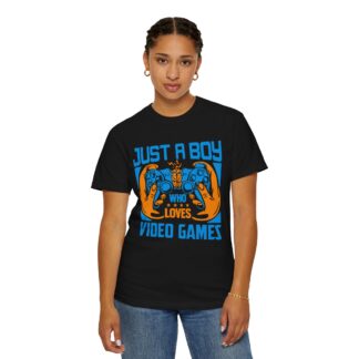 Game Controller T Shirt for Young Gamers - Just a Boy Who Loves Video Games Unisex Tee - Image 28