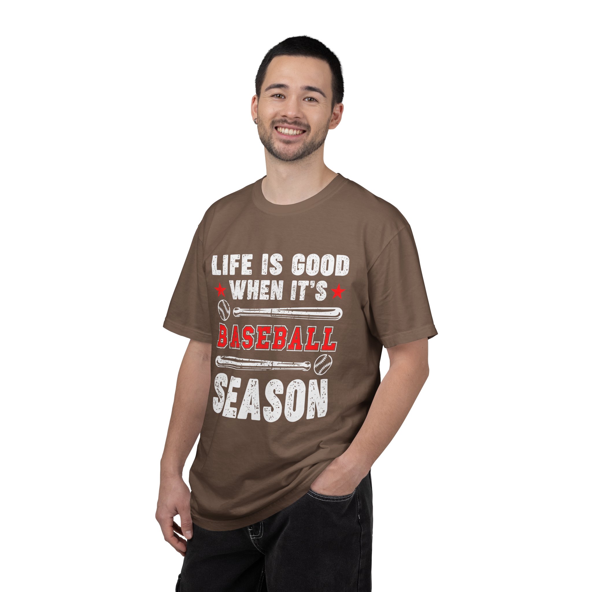 Life Is Good Baseball Season T-Shirt, Unisex Tee for Sports Lovers, Gift for Baseball Fans, Casual Wear, Summer Vibes, Game Day Apparel. - Image 2
