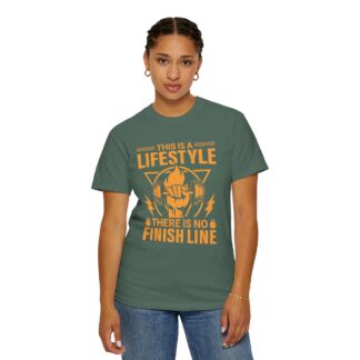 This Is a Lifestyle There Is No Finish Line T-Shirt – Motivational Running Graphic Tee for Endurance, Commitment & Active Living. - Image 4