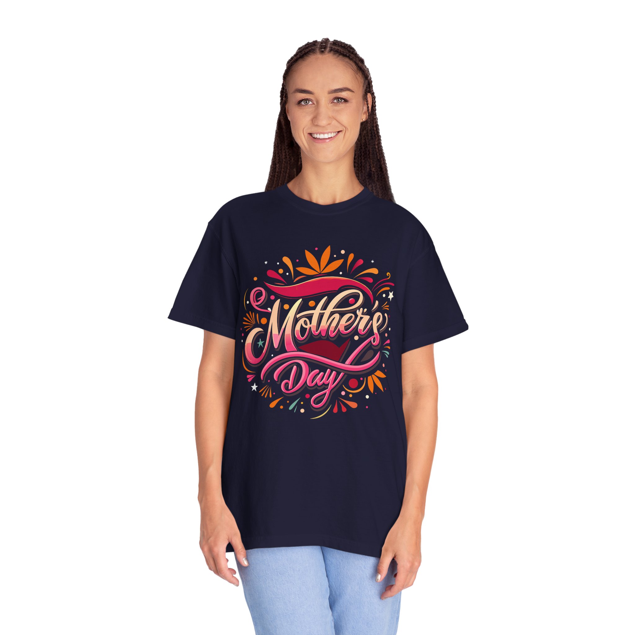 Mother's Day Garment-Dyed T-Shirt, Unisex Gift Tee, Floral Graphic Top, Casual Wear, Everyday Comfort. - Image 27