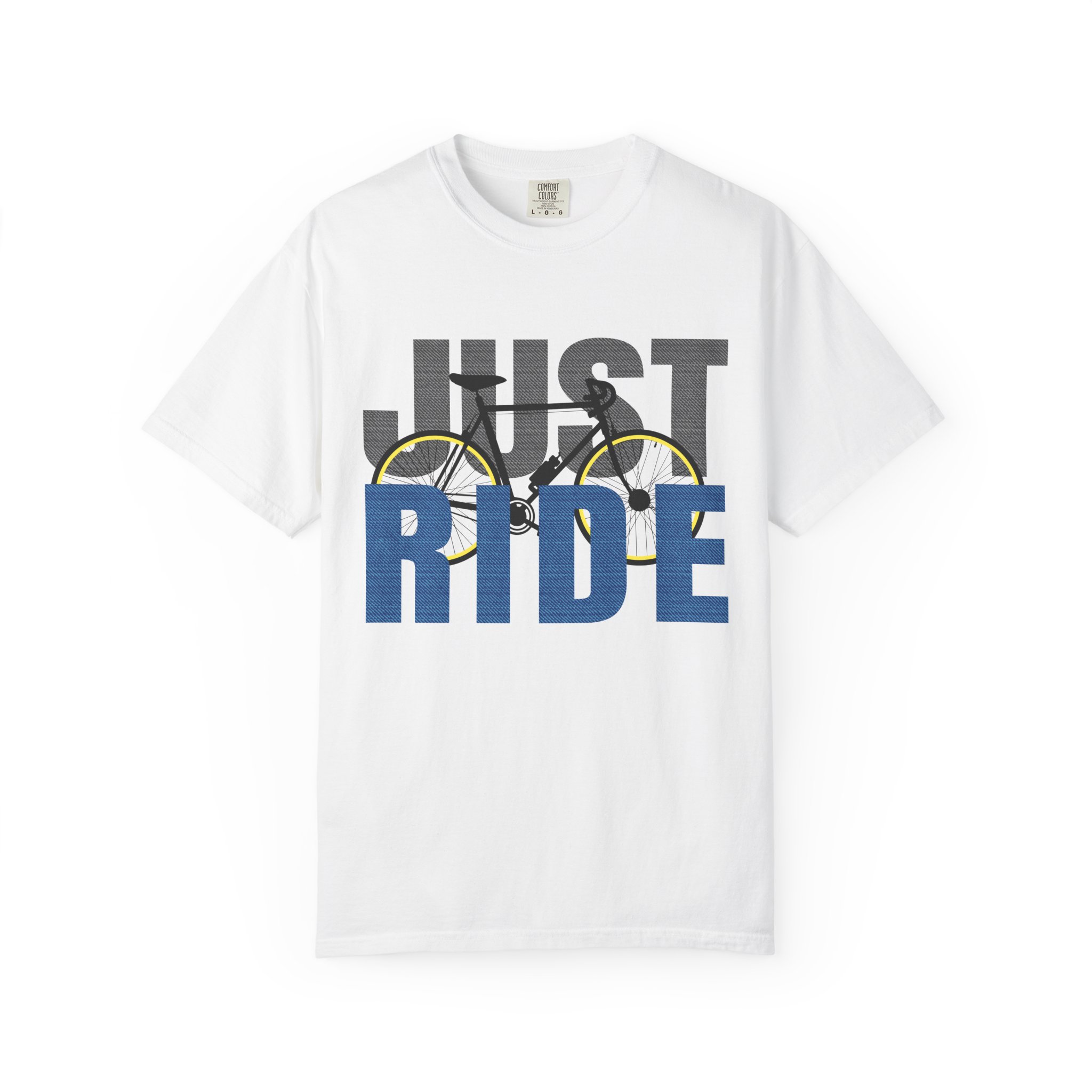 Unisex Cycling T-shirt, Just Ride Graphic Tee, Sporty Casual Wear, Cycling Gift, Active Lifestyle Apparel, Bike Lover Shirt.
