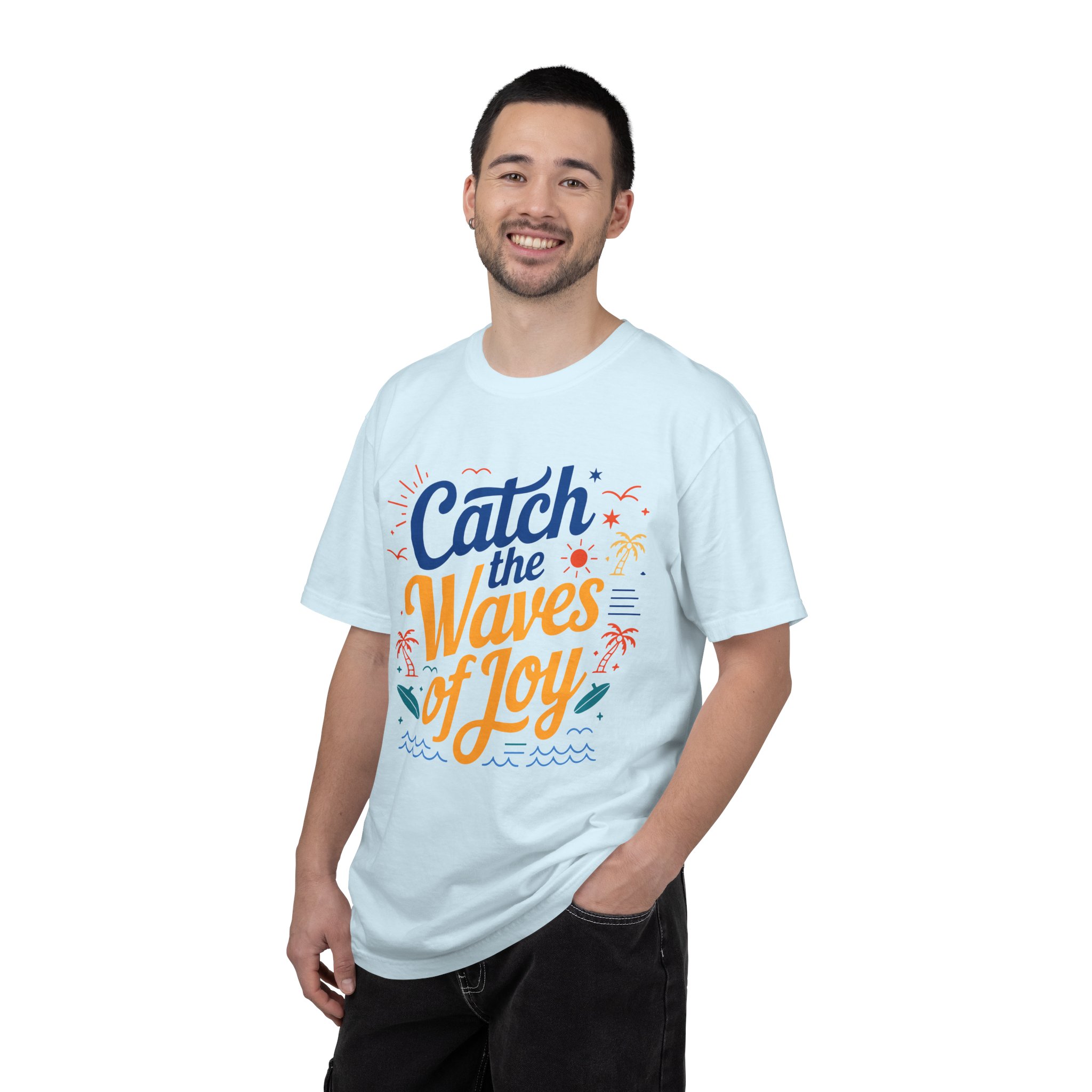 Catch the Waves of Joy T-Shirt, Beachwear, Summer Apparel, Unisex Fashion, Vacation Shirt, Gift for Surfers. - Image 10