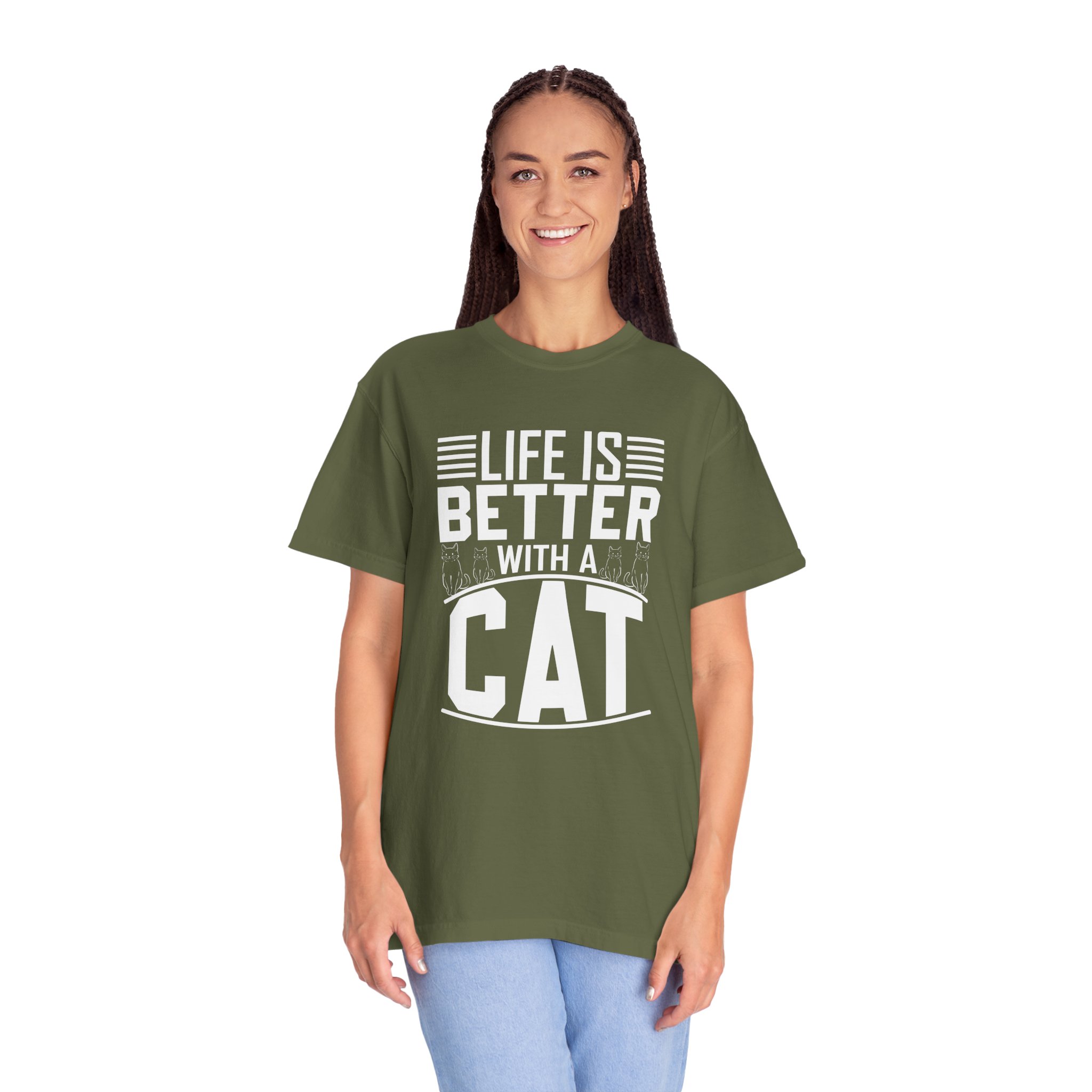 b2 - 5.19 - Life Is Better With a Cat T-Shirt – Cute Cat Lover Graphic Tee for Cozy Vibes & Everyday Happiness. - Image 11