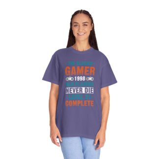 Retro gaming t shirts - Gamer 1998 Old Players Never Die Level 21 Complete Unisex Tee - Image 35