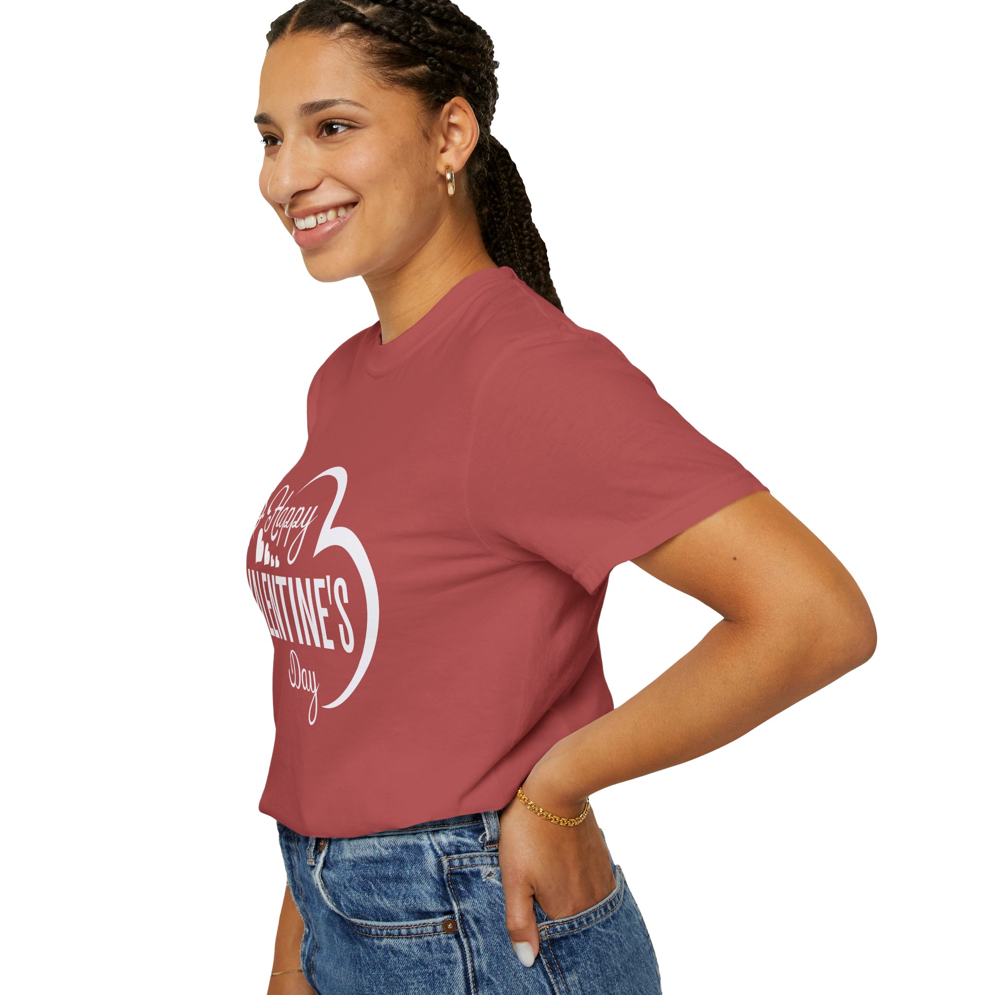 Unisex Garment-Dyed T-shirt for Valentine's Day, Cute Couple Shirt, Love-themed Tee, Perfect Gift, Holiday Apparel. - Image 45
