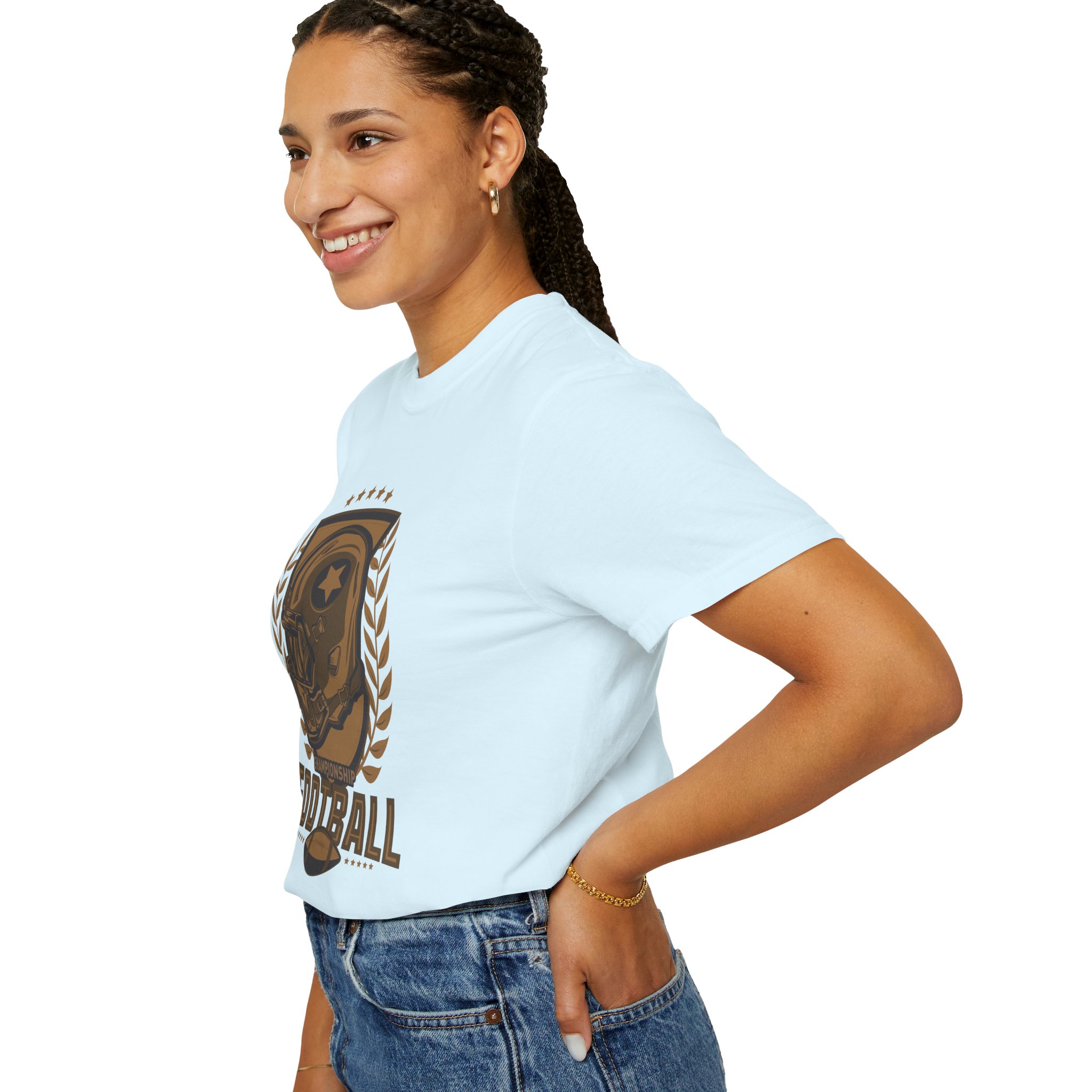 C - 16.14 - Football Unisex Garment-Dyed T-shirt | Casual Sports Apparel, Gift for Fans, Game Day Wear, Comfortable Everyday Style. - Image 37