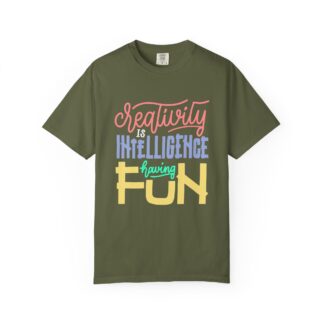 Bold Inspirational T-Shirt: Embrace Creativity - Creativity Is Intelligence Having Fun Unisex Tee - Image 9