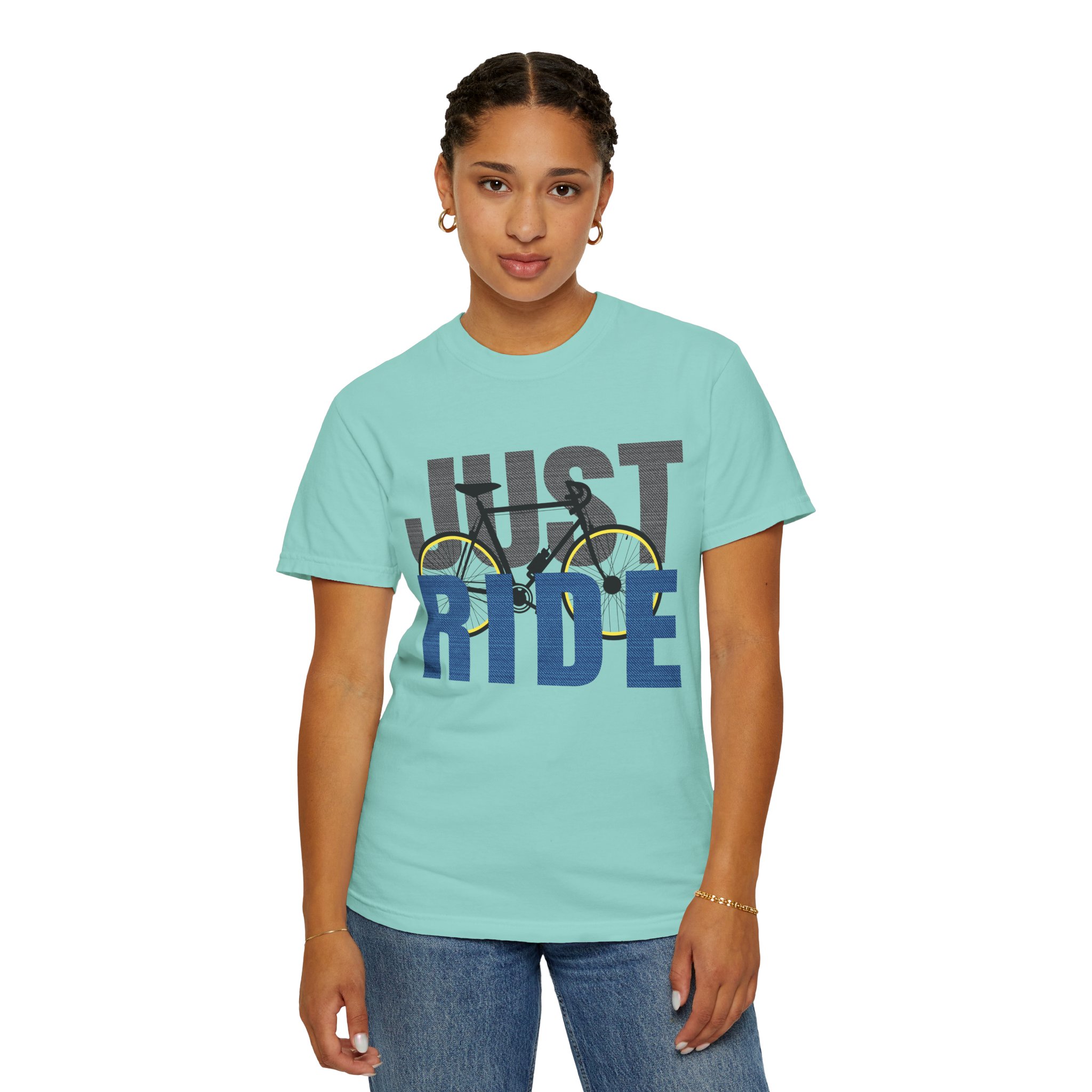 Unisex Cycling T-shirt, Just Ride Graphic Tee, Sporty Casual Wear, Cycling Gift, Active Lifestyle Apparel, Bike Lover Shirt. - Image 36