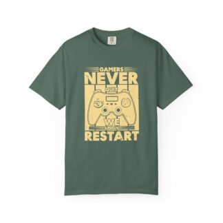 Gamer Controller t shirt for Gamers - Never Restart Gamer Controller Unisex Tee - Image 9